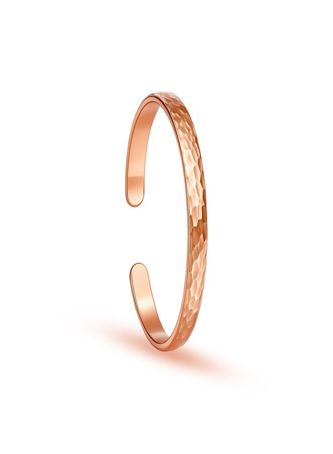 Healing Monk Pure Copper Bracelet for Men & Women - Handmade Uncoated Copper Jewelry Cuff - Adjustable Healing Copper Bracelets for Arthritis - Mens & Womens Copper Cuff Pulsera de Cobre (Terra) - Image 1